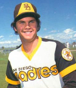 Bob Owchinko in his San Diego Padres uniform, Cody alumnus and MLB pitcher